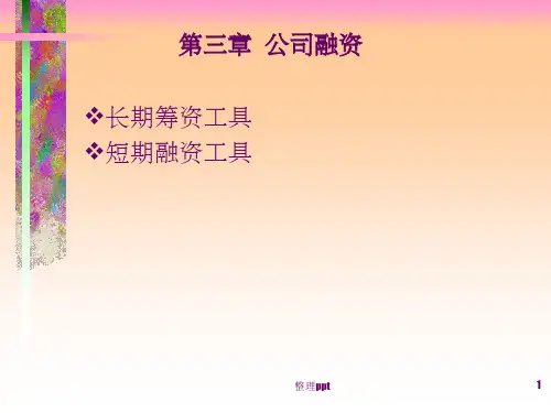 《公司融资》PPT课件