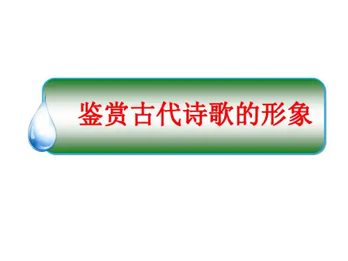 鉴赏古代诗歌的形象