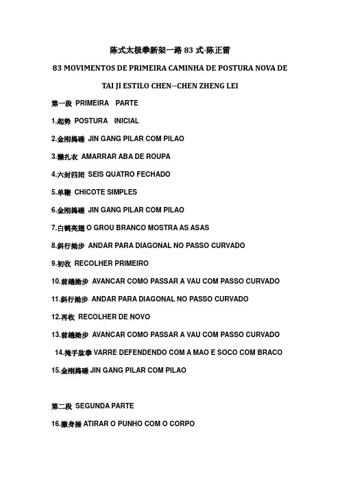 83 DE TAIJI ESTILO CHEN 陈式太极拳83式