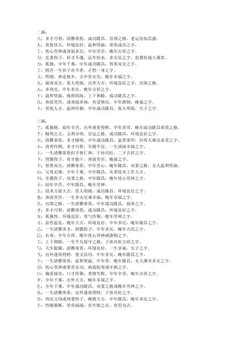 取名常用字吉凶分析