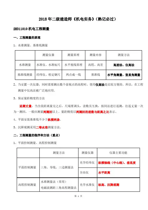 2018年二级建造师机电实务讲义-真题-案例分析