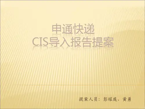 申通快递CIS导入报告提案