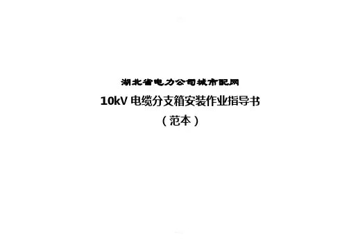 10kV电缆分支箱安装作业指导书
