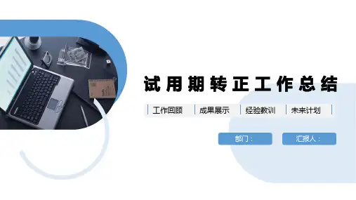 试用期转正工作总结ppt
