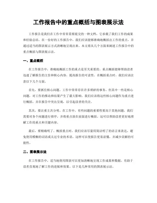 工作报告中的重点概括与图表展示法