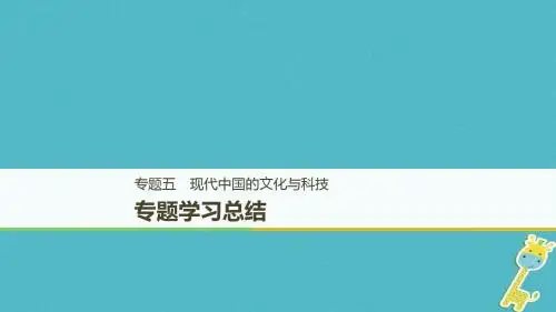 高中历史专题五现代中国的文化与科技学习总结课件人民