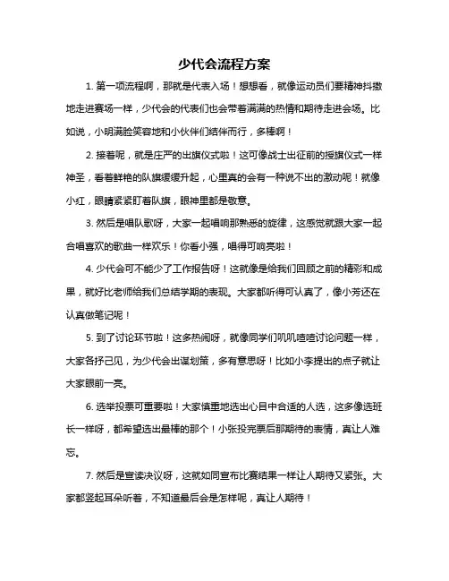 少代会流程方案