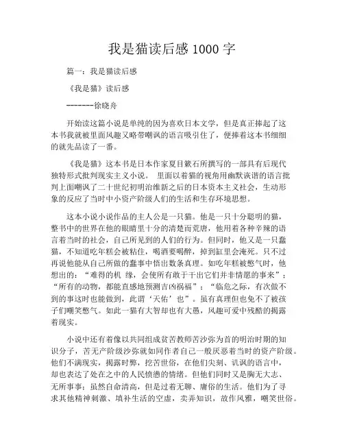 我是猫读后感1000字