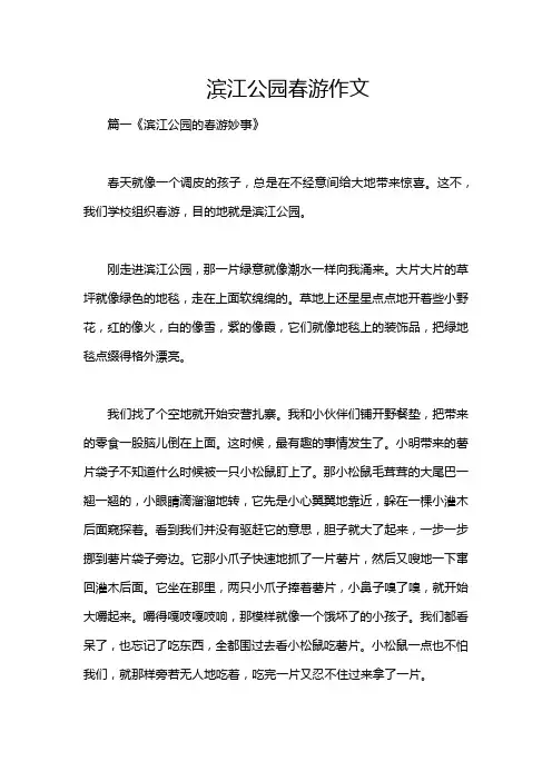 滨江公园春游作文