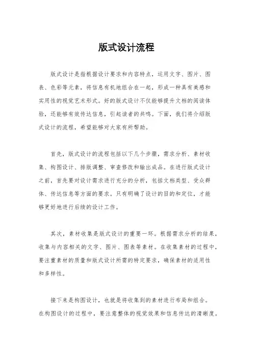 版式设计流程