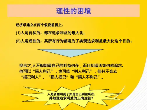 博弈论理性的困境(共25张精选PPT)