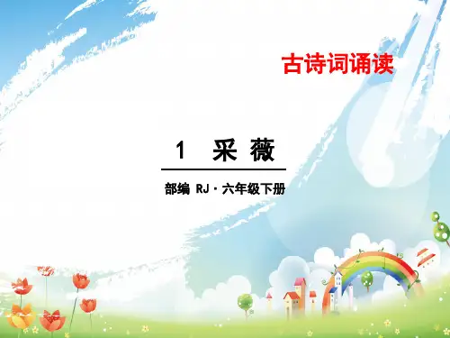 古诗词诵读1采薇(节选)课件(共25张PPT)