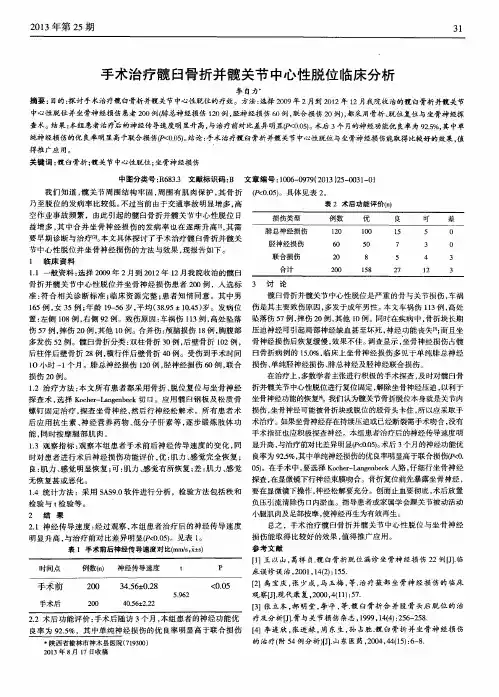 手术治疗髋臼骨折并髋关节中心性脱位临床分析