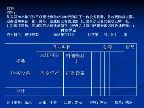基础会计案例分析2