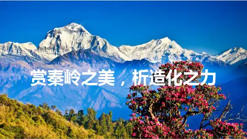 塑造地表形态的力量-赏秦岭之美 析造化之力课件 高二地理人教版(2019)选择性必修1