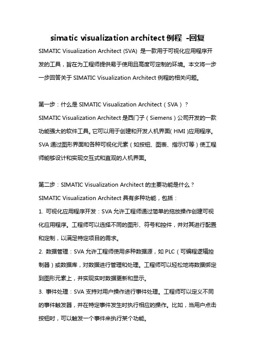 simatic visualization architect例程 -回复