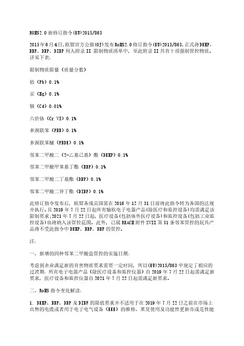 ROSH 2.0 解读