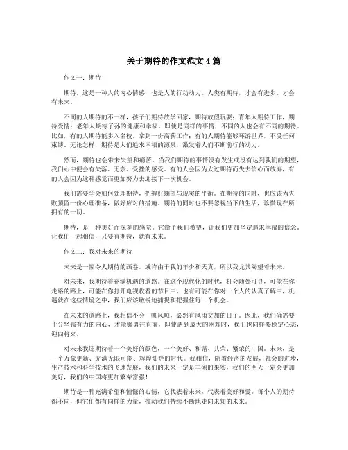 关于期待的作文范文4篇