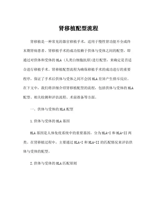 肾移植配型流程