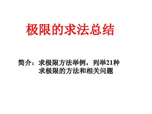 极限的求法总结.ppt