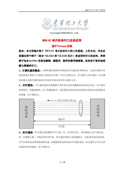 MCS_51单片机串行口及其应用(基于Proteus仿真)