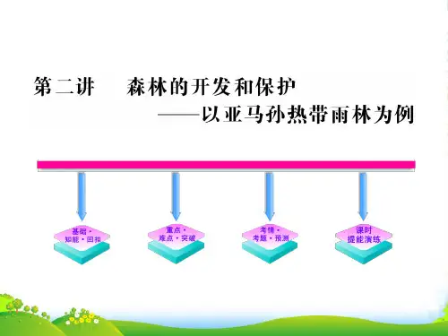 《世纪金榜》高考地理一轮复习 森林的开发和保护—以亚马孙热带雨林为例课件 新人教