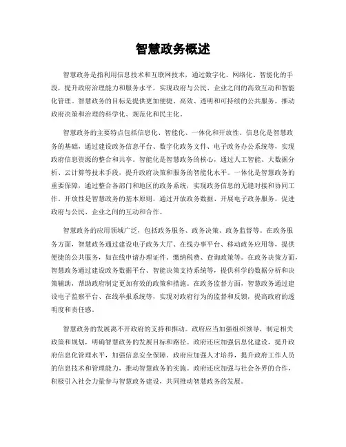 智慧政务概述