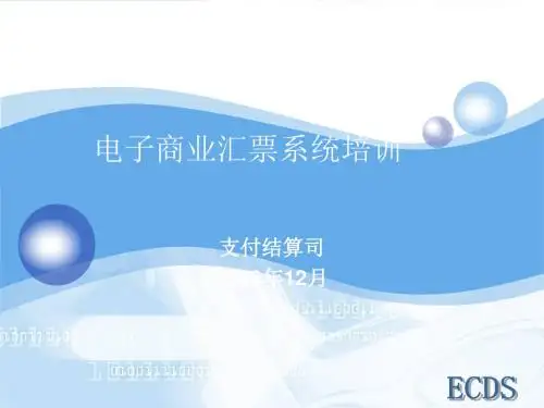 电子商业汇票讲课 88页PPT文档