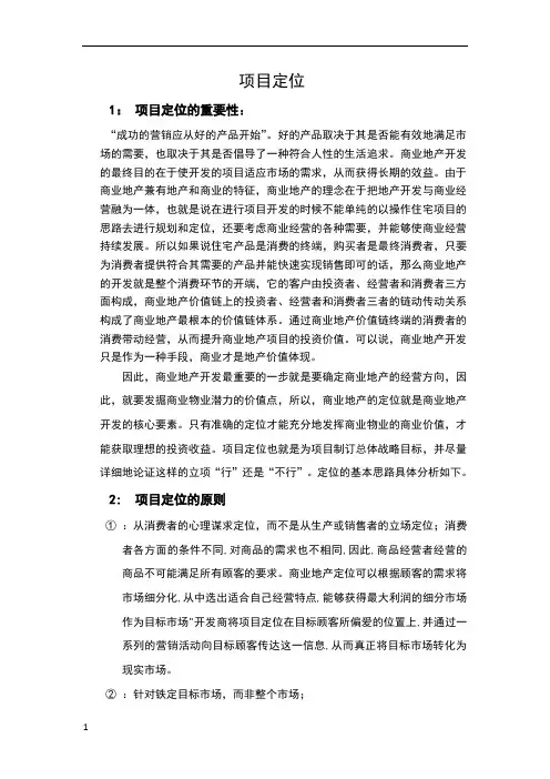 项目定位