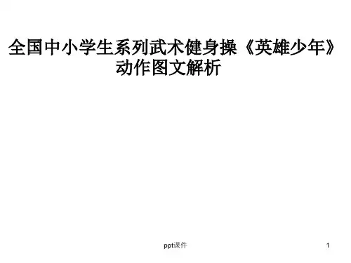 全国中小学生系列武术操《英雄少年》动作分解  ppt课件