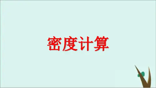人教版八年级物理密度计算专题复习 课件13张