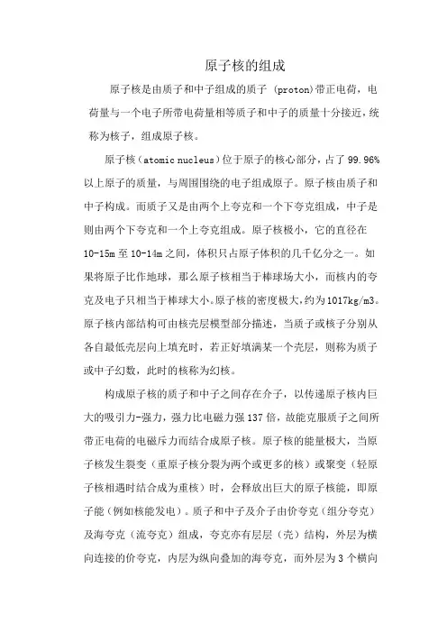 原子核的组成