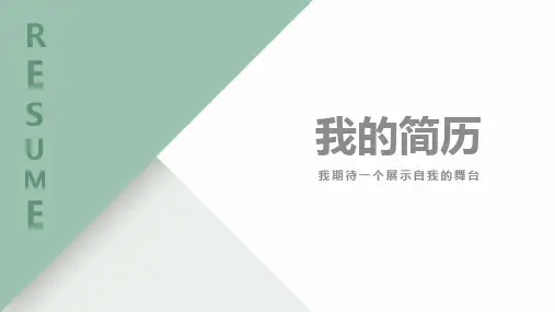 招聘求职低调简历自我介绍PPT模板