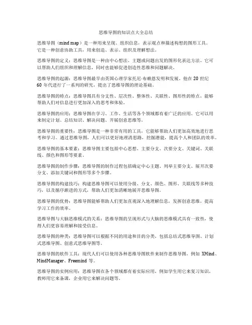 思维导图的知识点大全总结
