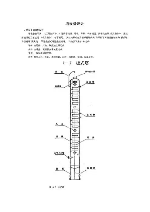 蒸馏塔设备规范