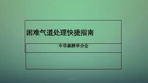 困难气道处理快捷指南ppt课件