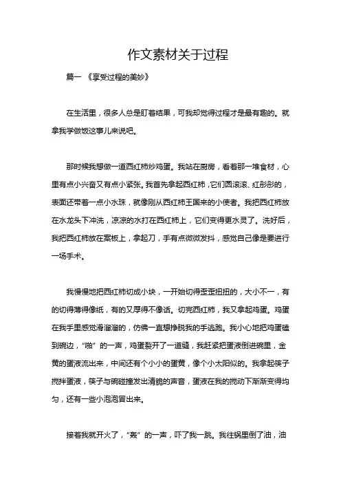 作文素材关于过程