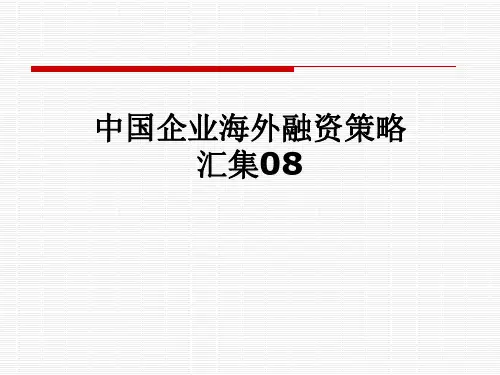 中国企业海外融资策略汇集08