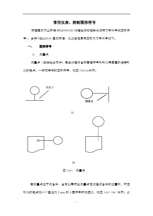 常用仪表、控制图形符号