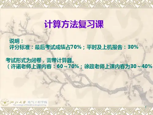 计算方法复习提纲PPT课件