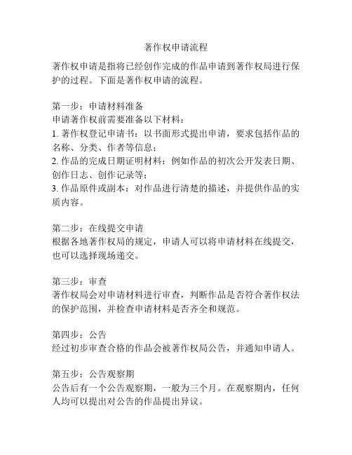 著作权申请流程
