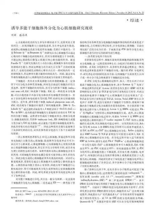 诱导多能干细胞体外分化为心肌细胞研究现状