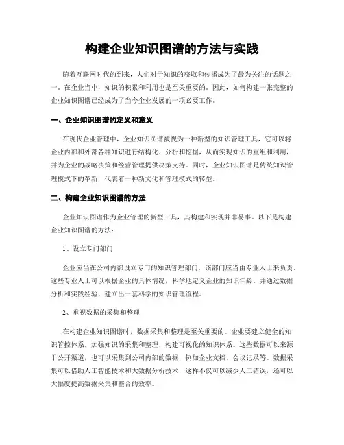 构建企业知识图谱的方法与实践