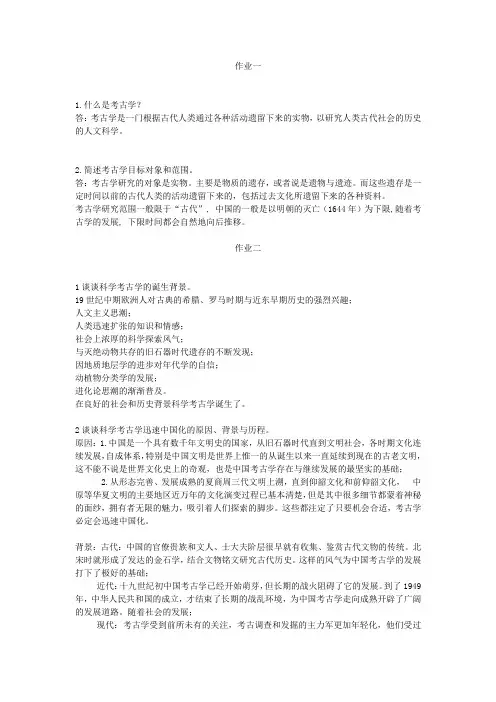 考古学作业