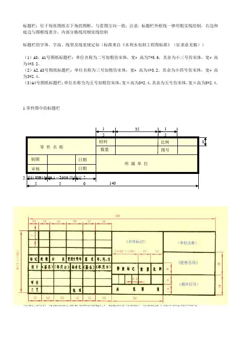 标题栏标准