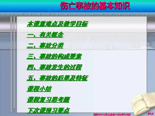 安全系统工程课件：伤亡事故的基本知识