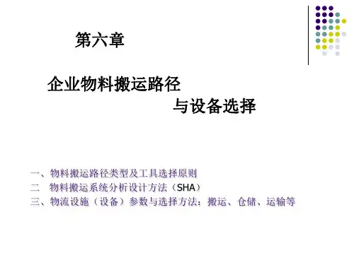 6第六章企业物料搬运路径与设备选择(SHA)