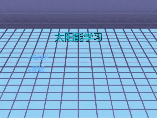 电池片 背板(共9张PPT)