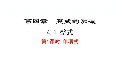 人教版七年级数学上册《整式》整式的加减PPT课件
