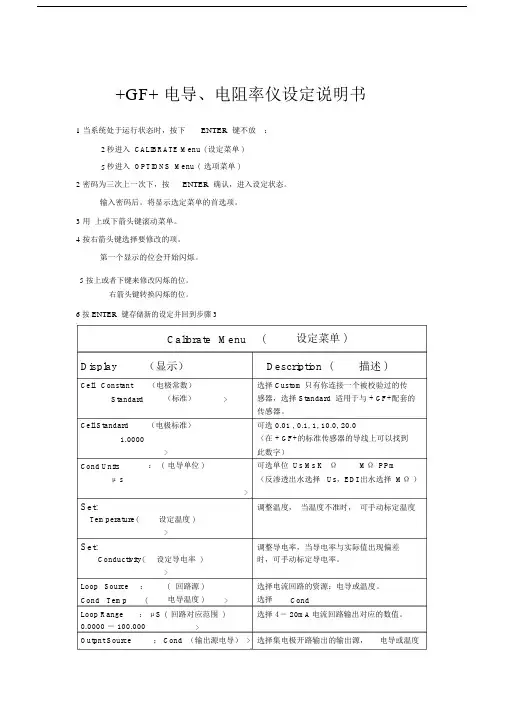 GF标准表格中文说明书.docx